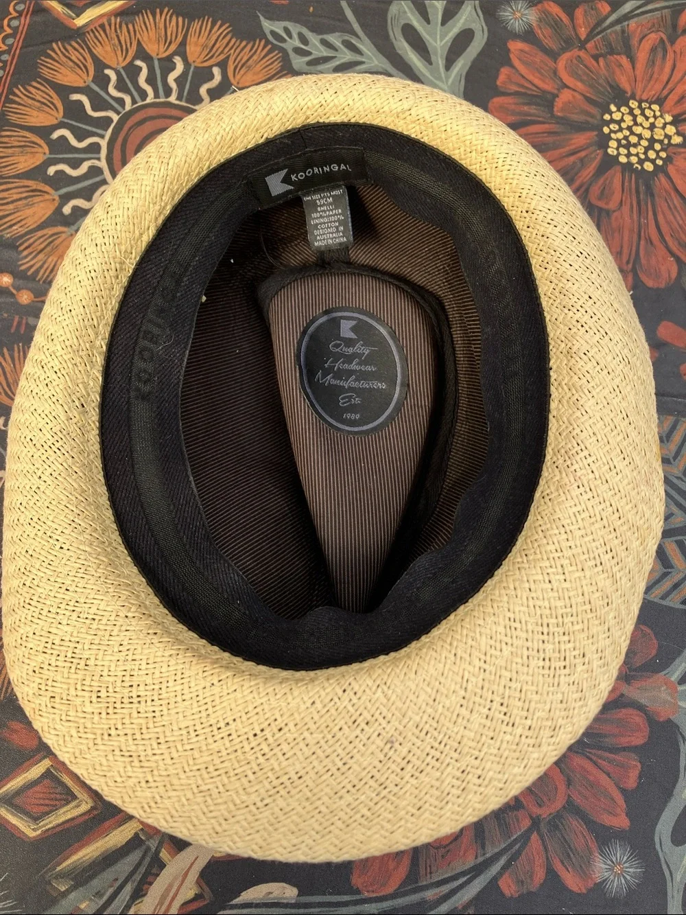 NWOT Kooringal straw paper hat